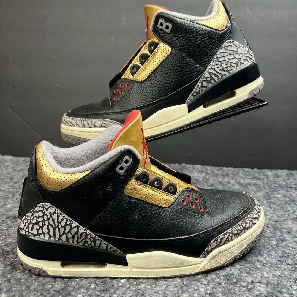 Air Jordan 3 Metalic Gold Black W 10.5/ M 9 CK9246-067